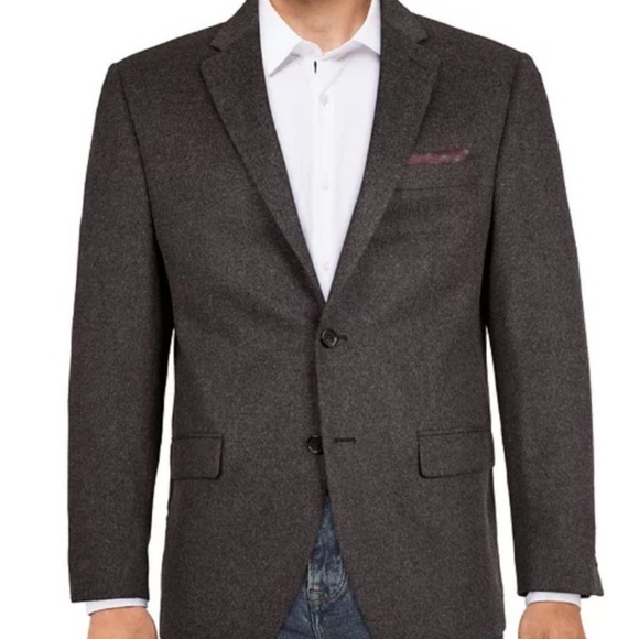 Lauren Ralph Lauren Men’s Wool/Cashmere 2-Button Blazer 40R Charcoal Suit Jacket